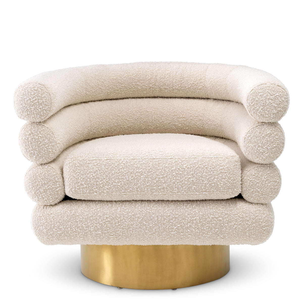 Eichholtz Living Swivel Chair Maguire Bouclé Cream House of Isabella UK