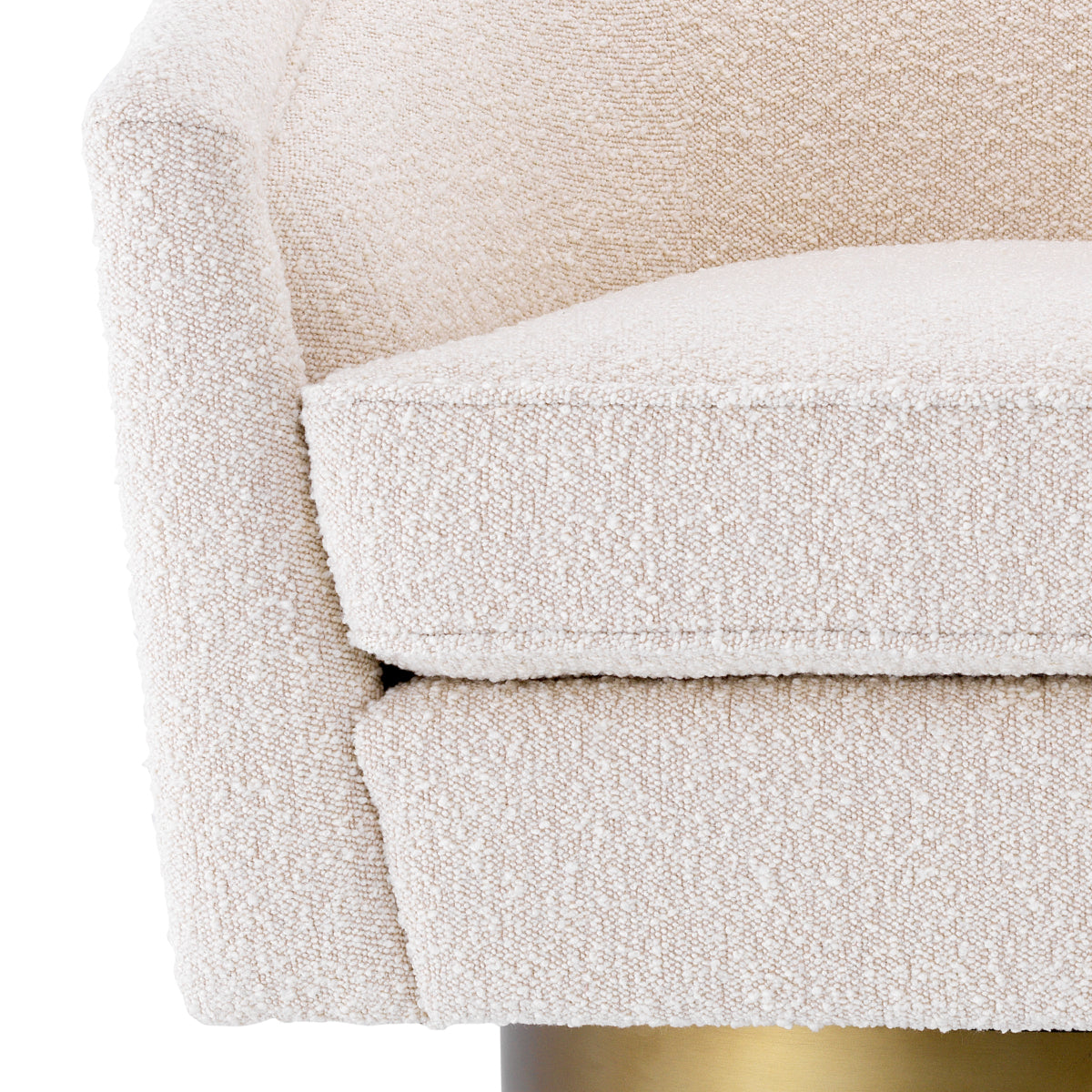 Eichholtz Living Swivel Chair Catene - Boucle Cream House of Isabella UK