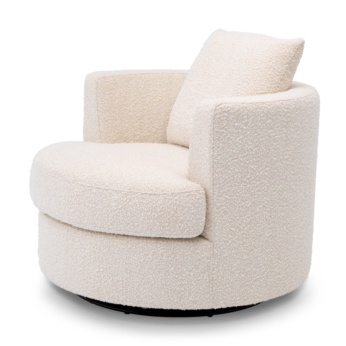 Eichholtz Living Swivel Chair Felix Boucle Cream House of Isabella UK