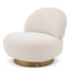 Eichholtz Living Swivel Chair Clément Bouclé cream | brushed brass finish swivel base House of Isabella UK
