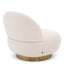 Eichholtz Living Swivel Chair Clément Bouclé cream | brushed brass finish swivel base House of Isabella UK