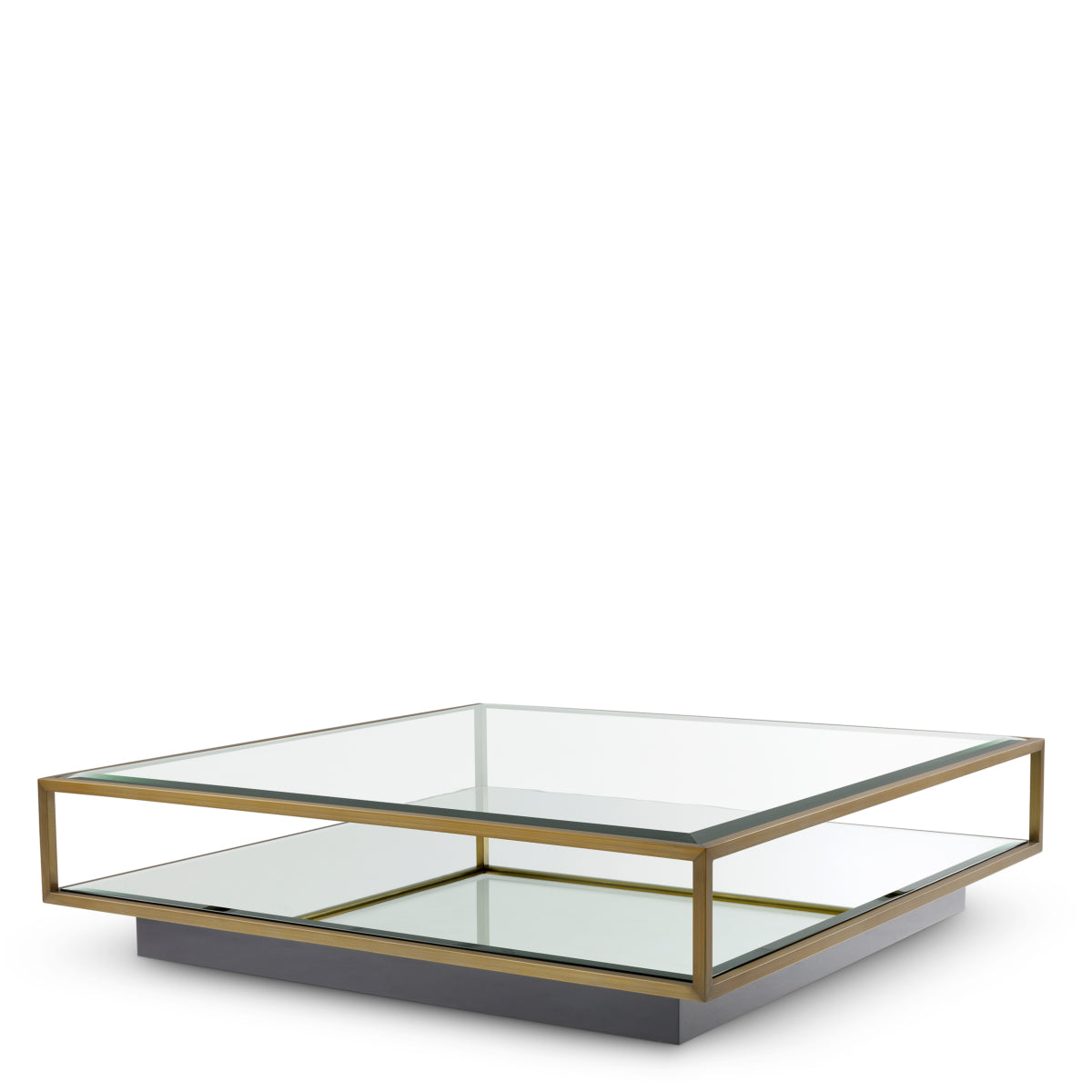 Eichholtz Living Coffee Table Tortona L Brushed Brass House of Isabella UK