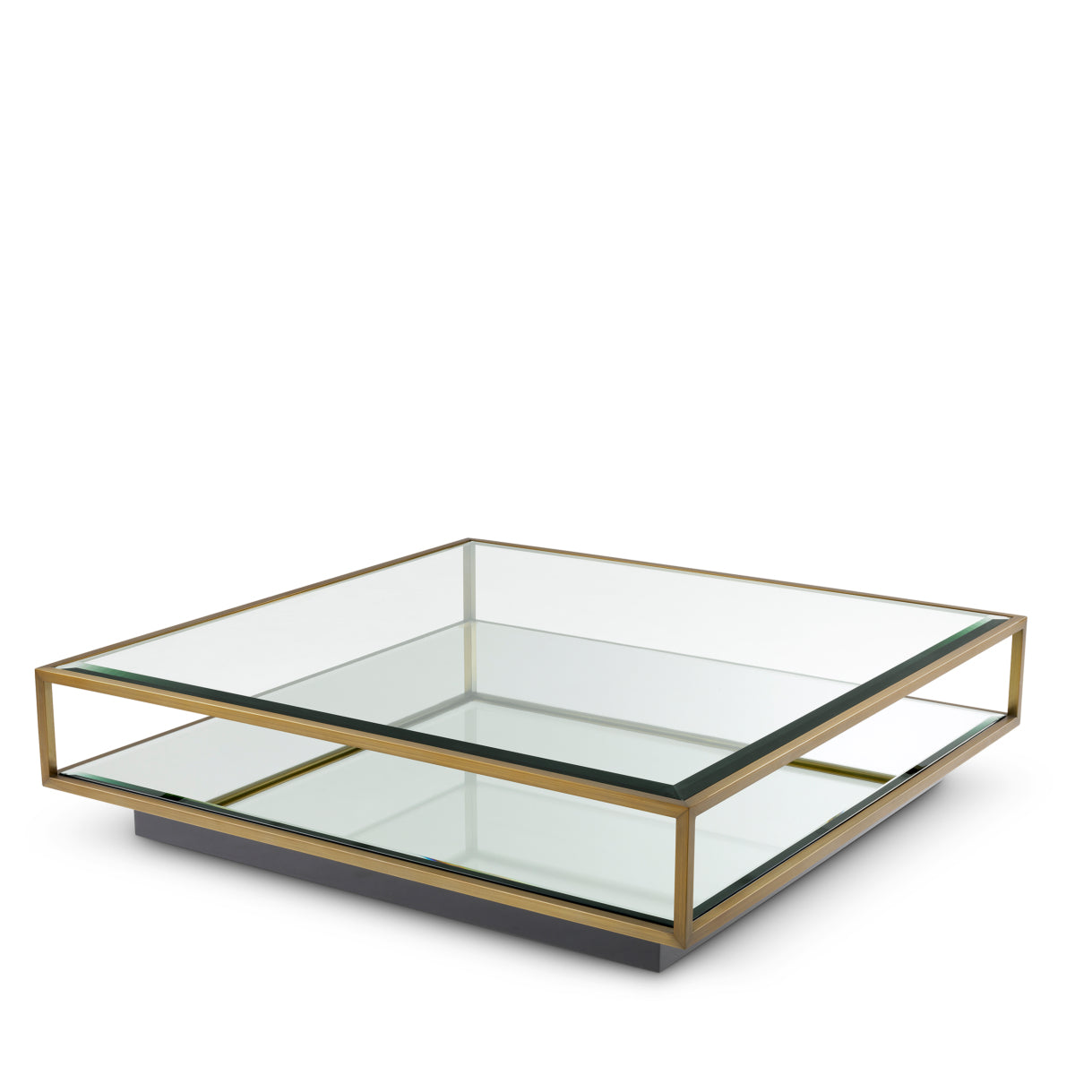 Eichholtz Living Coffee Table Tortona L Brushed Brass House of Isabella UK
