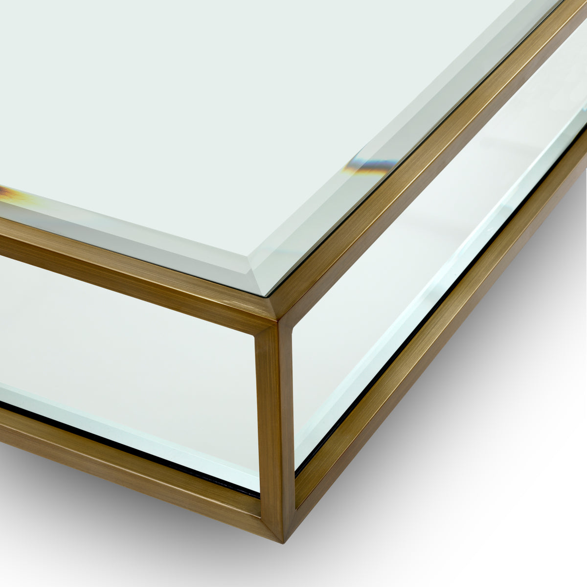 Eichholtz Living Coffee Table Tortona L Brushed Brass House of Isabella UK