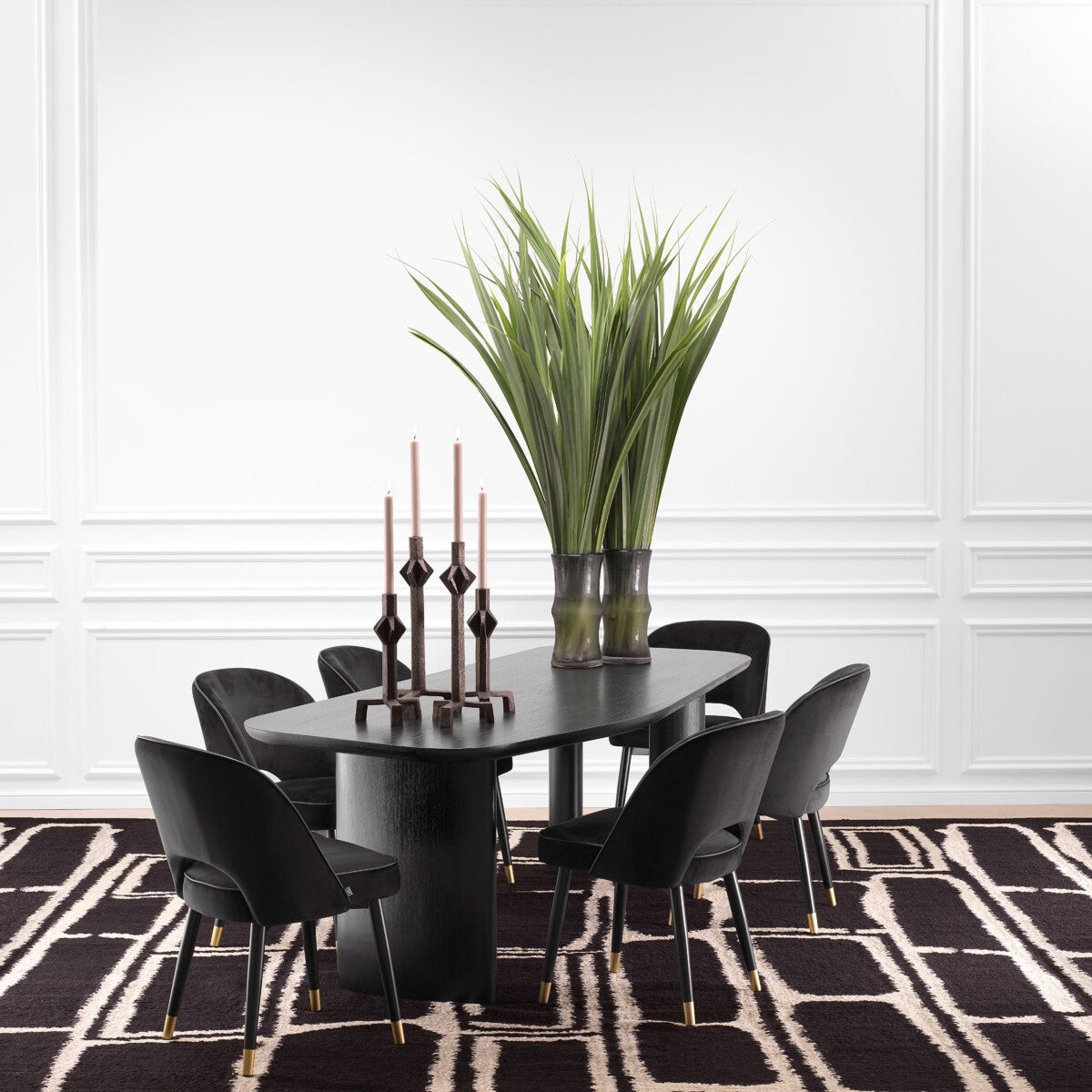 Eichholtz Dining Dining Chair Cliff set of 2 Black House of Isabella UK
