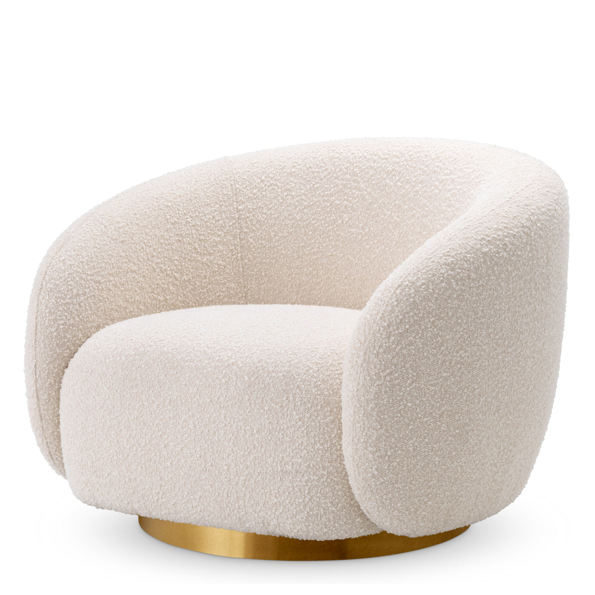 Eichholtz Living Swivel Chair Brice Bouclé Cream House of Isabella UK