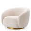 Eichholtz Living Swivel Chair Brice Bouclé Cream House of Isabella UK