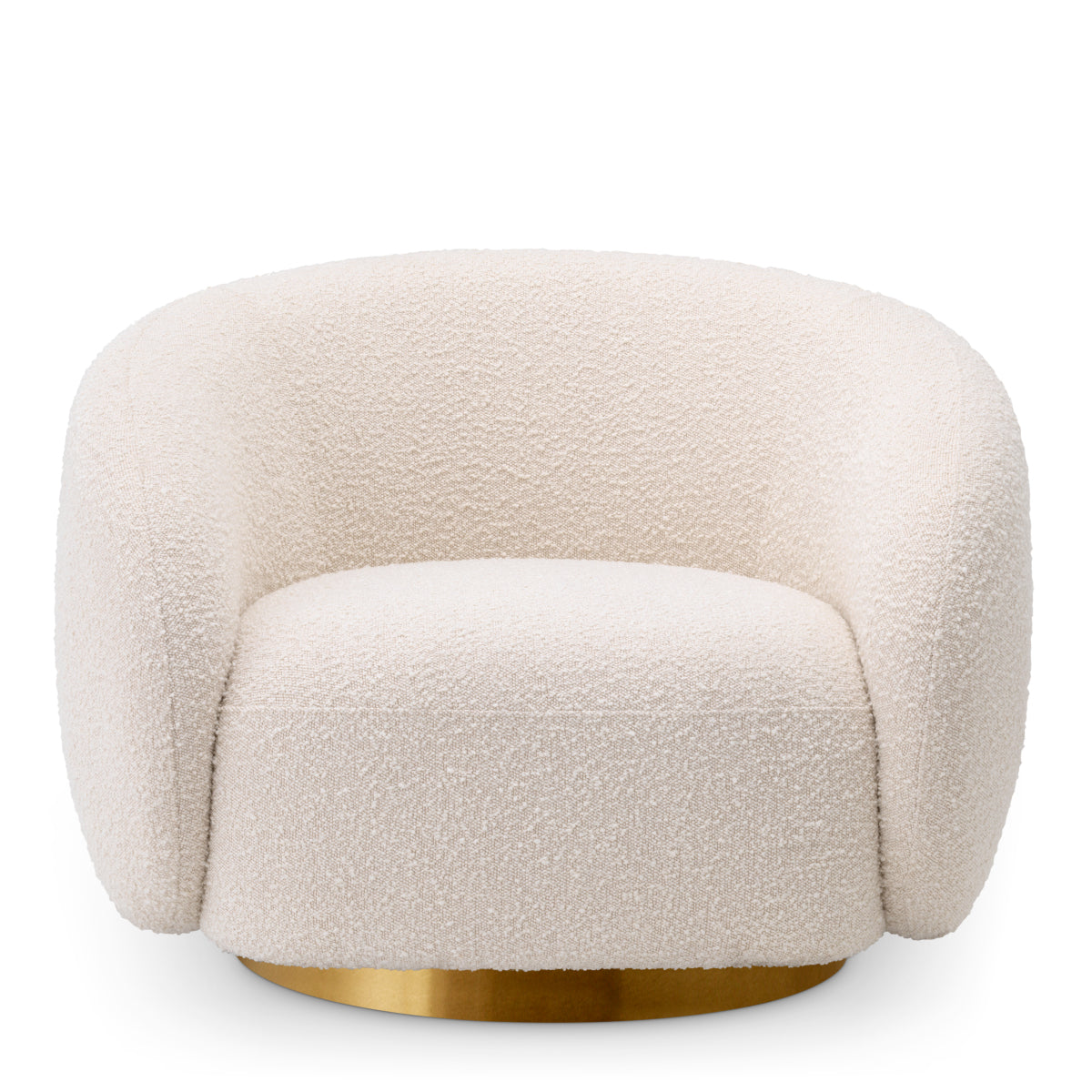 Eichholtz Living Swivel Chair Brice Bouclé Cream House of Isabella UK