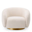 Eichholtz Living Swivel Chair Brice Bouclé Cream House of Isabella UK