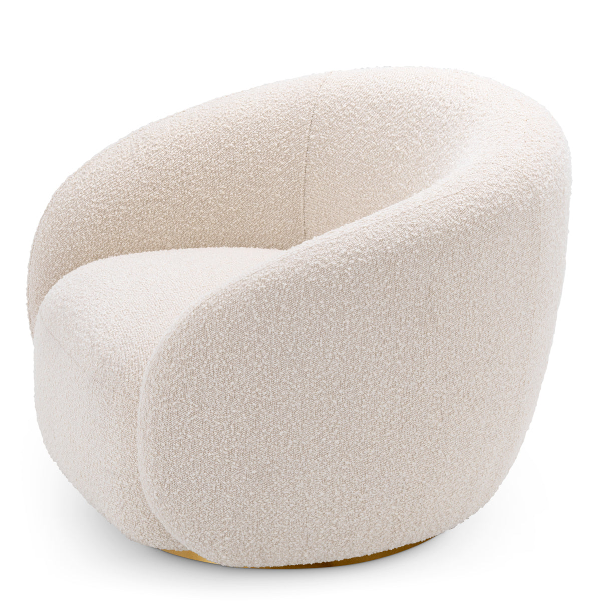Eichholtz Living Swivel Chair Brice Bouclé Cream House of Isabella UK