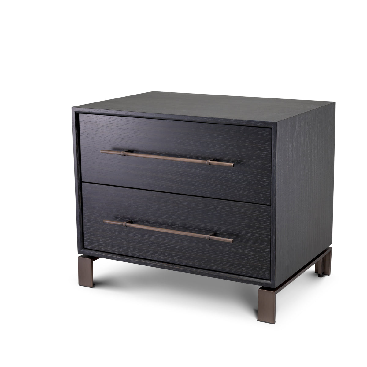 Eichholtz Living Side Table Canova Charcoal Grey Oak Veneer House of Isabella UK