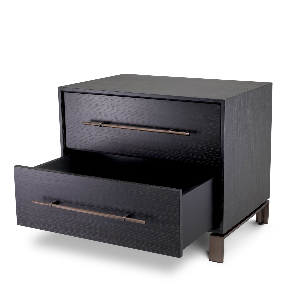 Eichholtz Living Side Table Canova Charcoal Grey Oak Veneer House of Isabella UK
