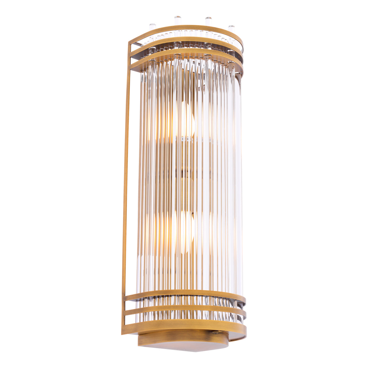 Eichholtz Lighting Wall Lamp Gulf L Antique brass finish | clear glass House of Isabella UK