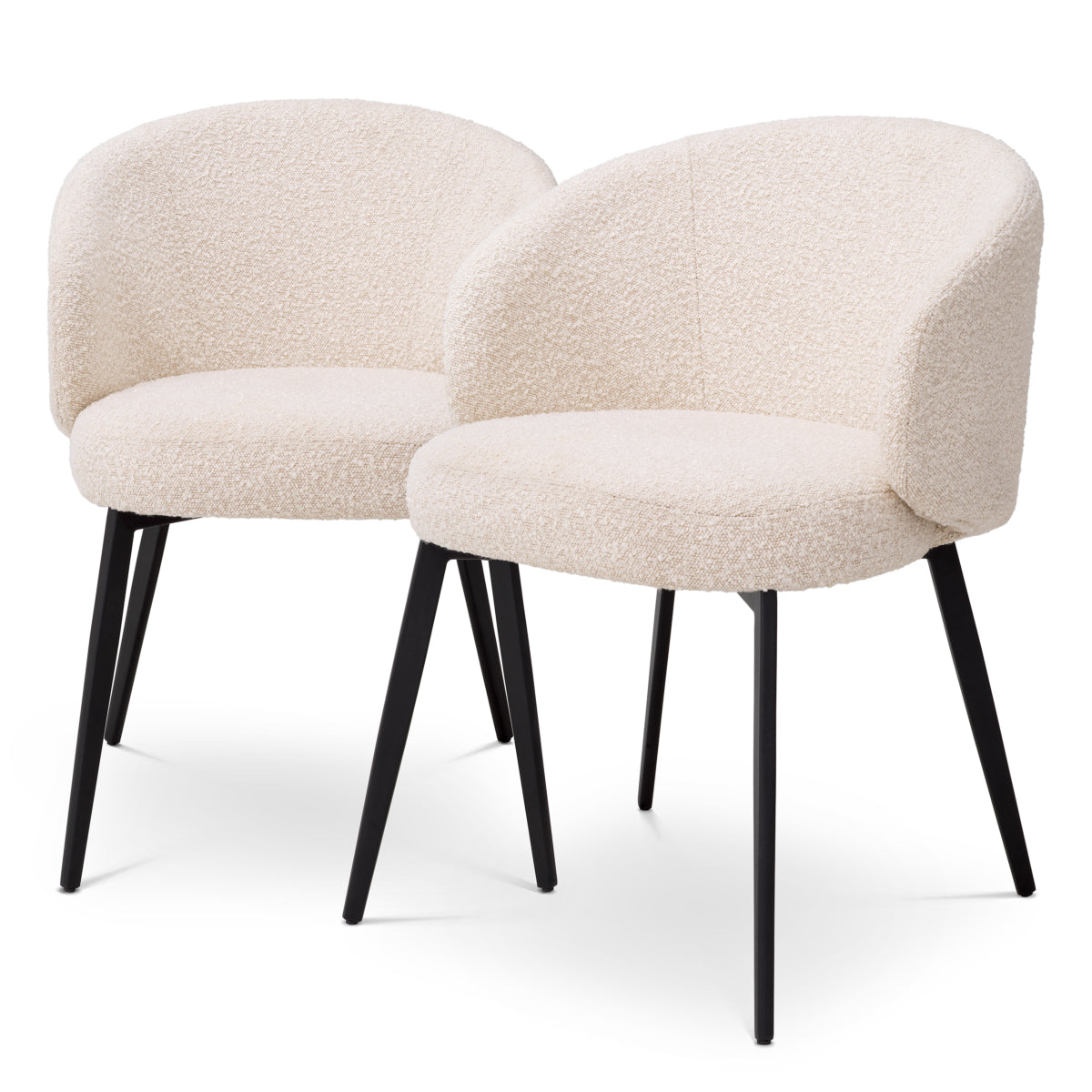 Eichholtz Dining Dining Chair Lloyd with arm set of 2 Bouclé cream House of Isabella UK