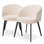 Eichholtz Dining Dining Chair Lloyd with arm set of 2 Bouclé cream House of Isabella UK