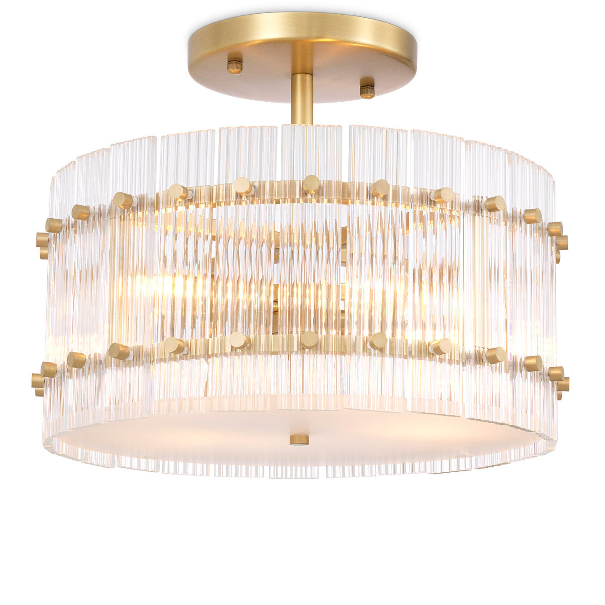 Eichholtz Lighting Ceiling Lamp Ruby round Antique brass finish House of Isabella UK