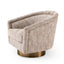 Eichholtz Living Swivel Chair Catene Mademoiselle beige | matte gold finish swivel base House of Isabella UK