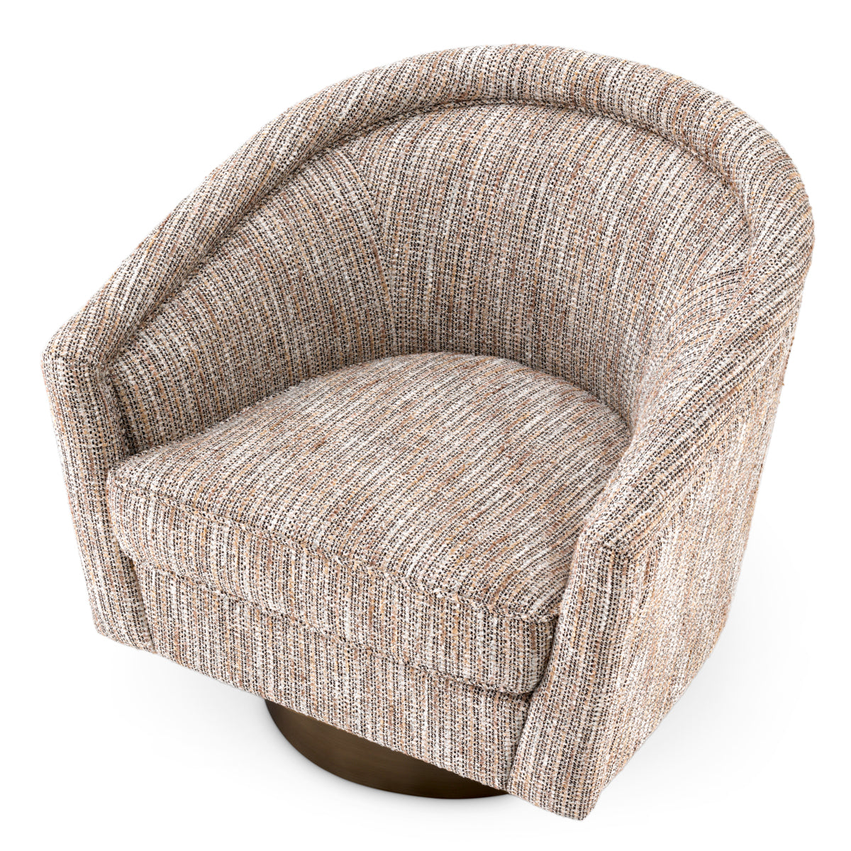 Eichholtz Living Swivel Chair Catene Mademoiselle beige | matte gold finish swivel base House of Isabella UK