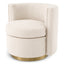 Eichholtz Living Swivel Chair Amanda Bouclé cream | brushed brass finish swivel base House of Isabella UK