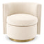 Eichholtz Living Swivel Chair Amanda Bouclé cream | brushed brass finish swivel base House of Isabella UK