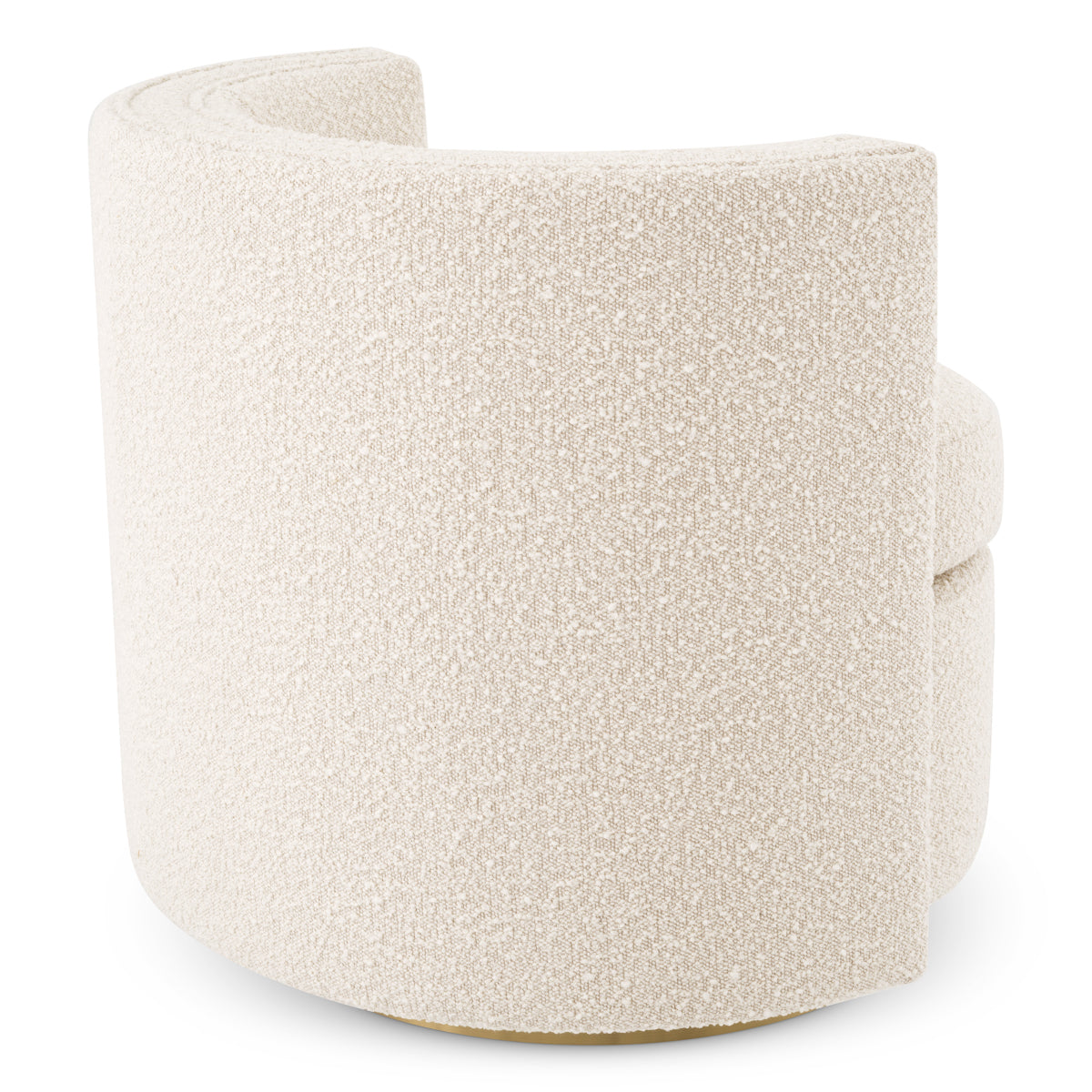 Eichholtz Living Swivel Chair Amanda Bouclé cream | brushed brass finish swivel base House of Isabella UK