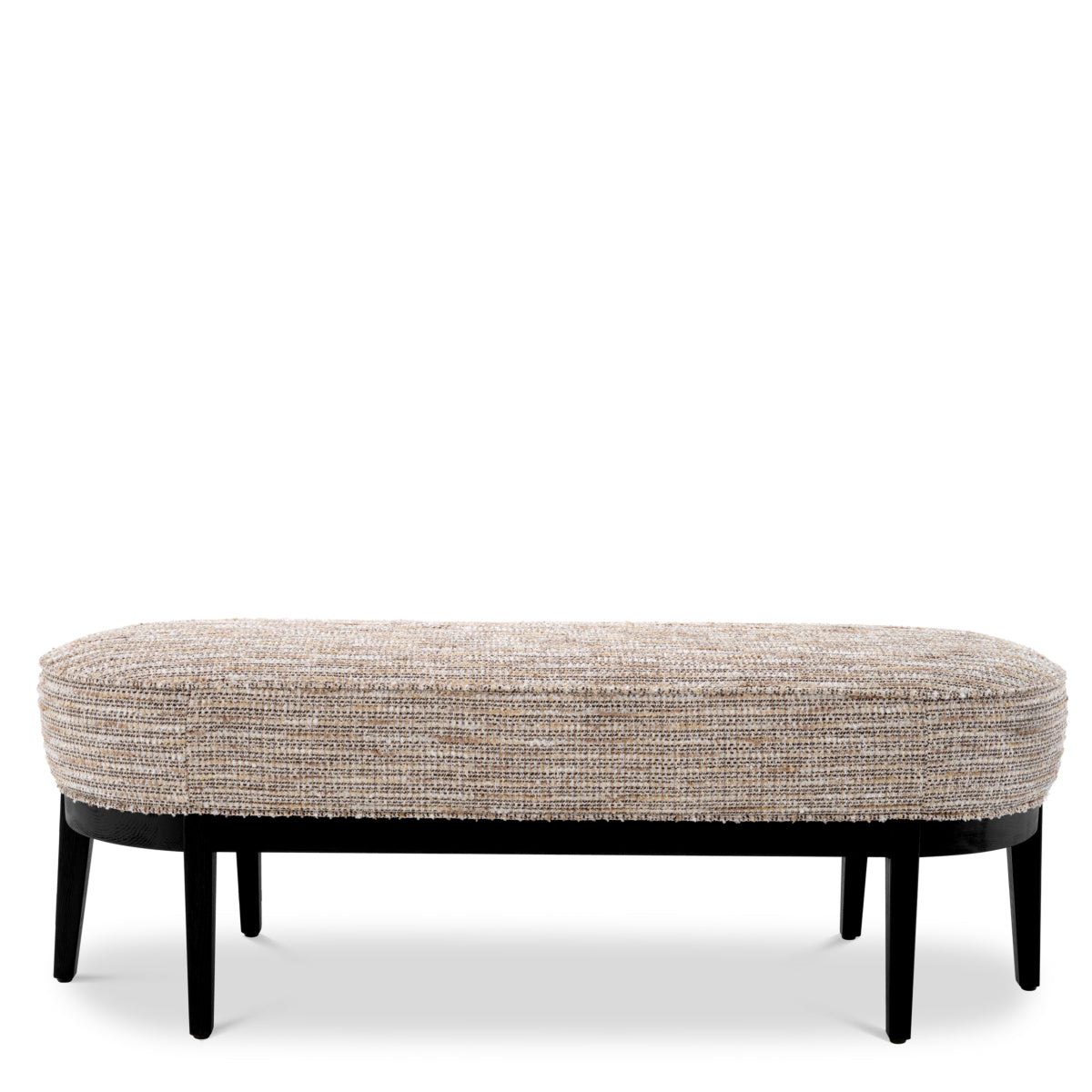 Eichholtz Living Bench Jarrett Mademoiselle beige | black finish House of Isabella UK