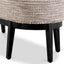 Eichholtz Living Bench Jarrett Mademoiselle beige | black finish House of Isabella UK