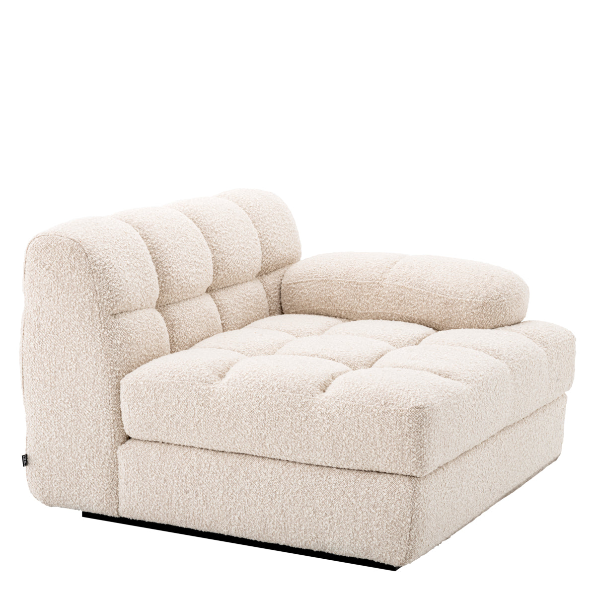 Right Boucle Cream Black Base
