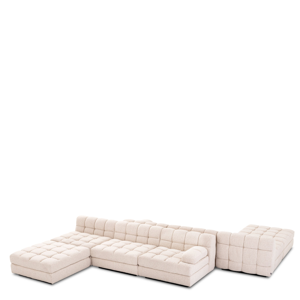 Right Boucle Cream Black Base