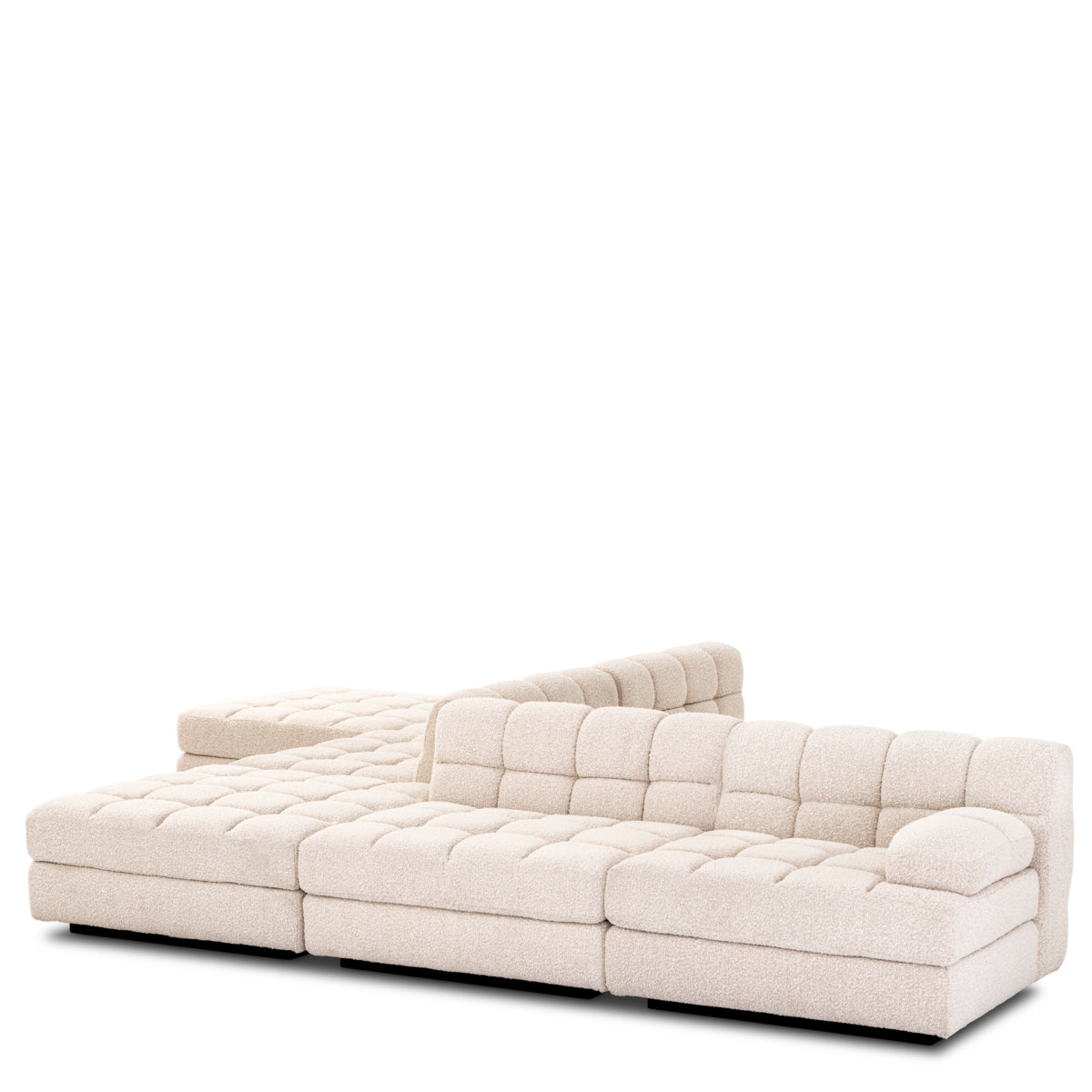 Right Boucle Cream Black Base