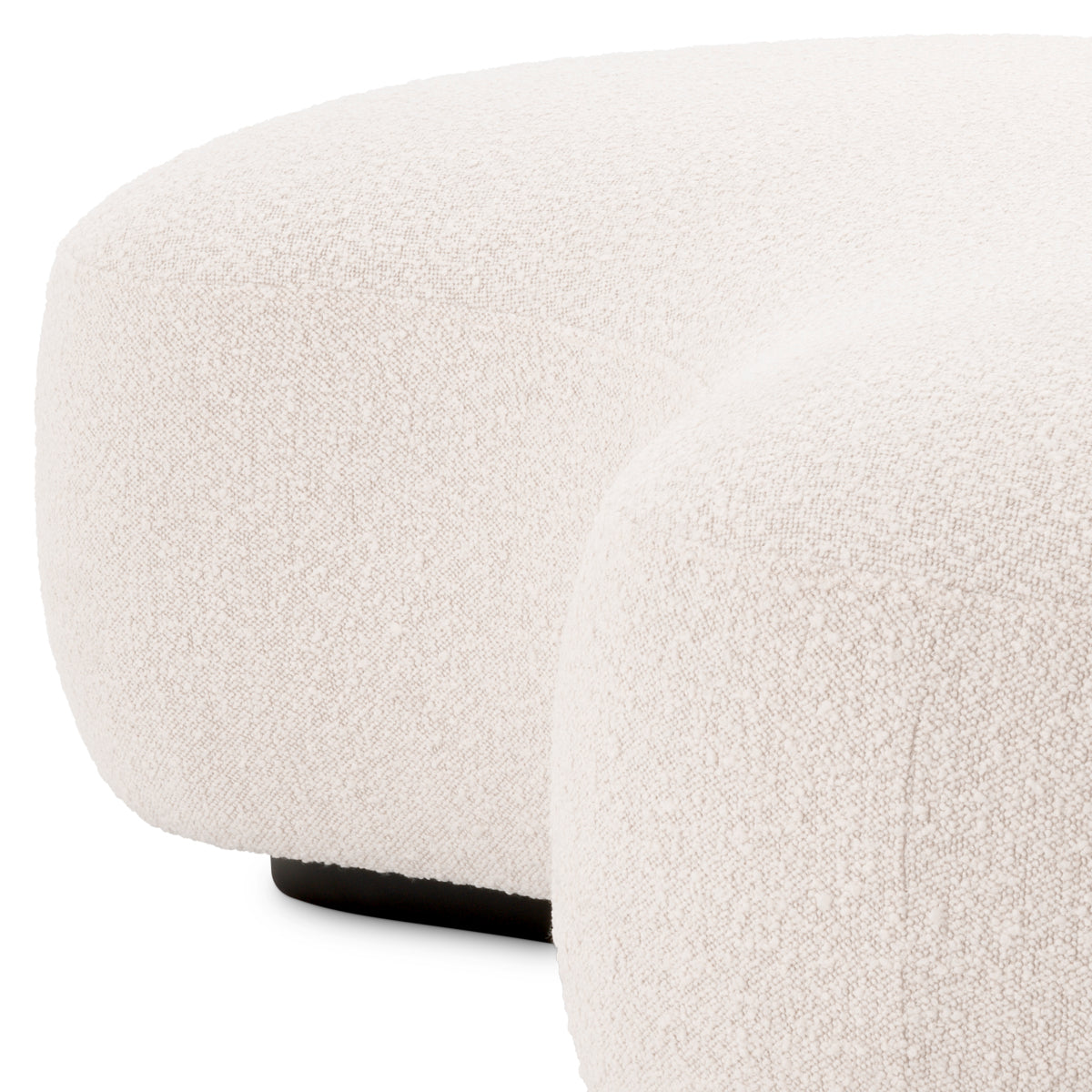 Eichholtz Living Bench Björn Bouclé cream | black base House of Isabella UK