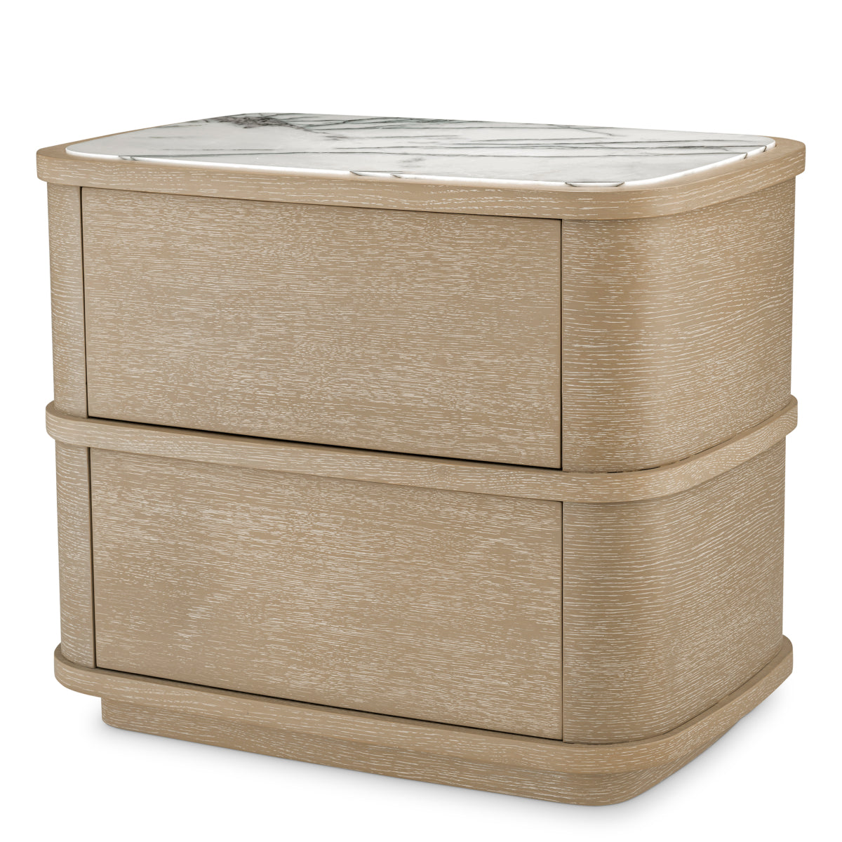 Eichholtz Sleeping Bedside Table Cabana Washed oak veneer House of Isabella UK