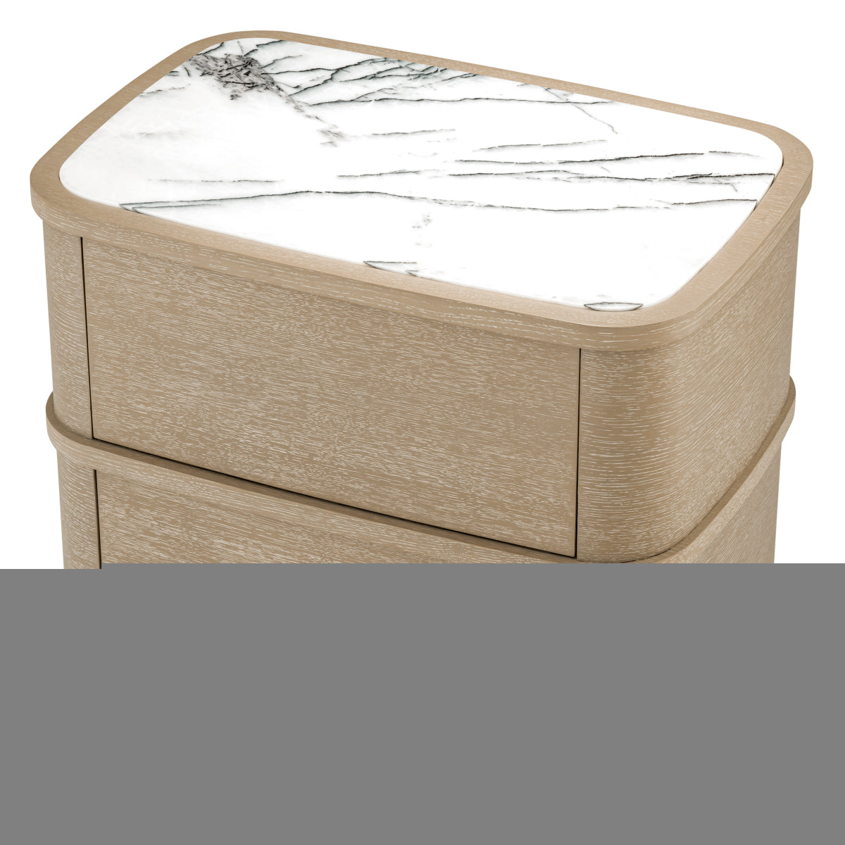 Eichholtz Sleeping Bedside Table Cabana Washed oak veneer House of Isabella UK