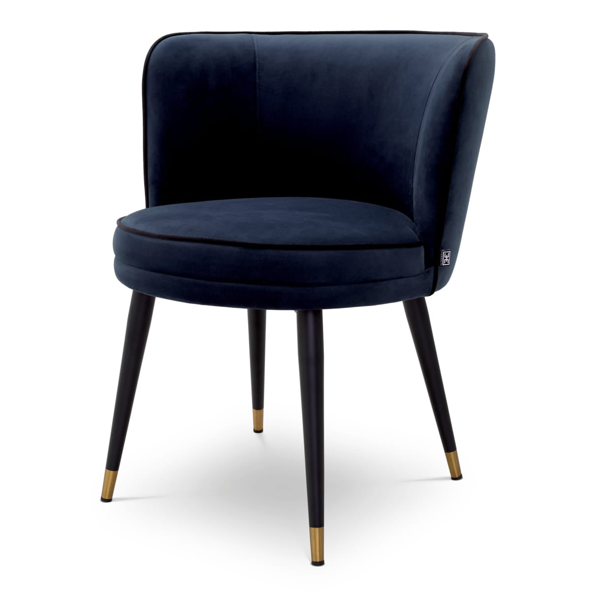 Eichholtz Dining Savona Midnight Blue Velvet Dining Chair Grenada House of Isabella UK