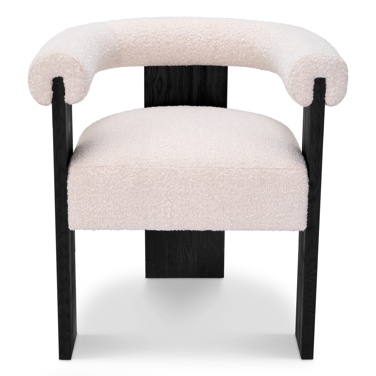 Eichholtz Dining Dining Chair Percy Bouclé cream | black finish House of Isabella UK