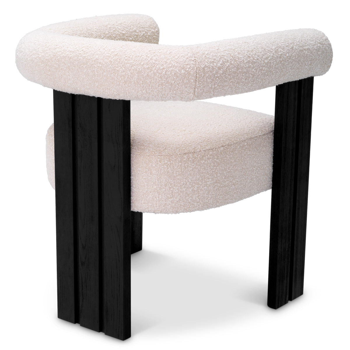 Eichholtz Dining Dining Chair Percy Bouclé cream | black finish House of Isabella UK