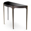 Eichholtz Living Console Table Artemisa Bronze finish | brushed brass finish | black bevelled glass House of Isabella UK