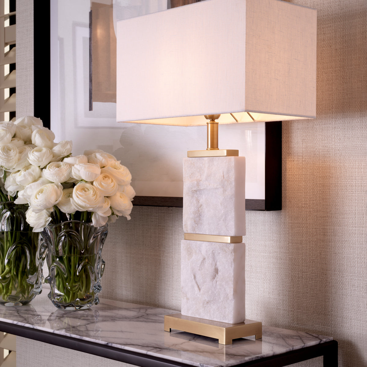 Eichholtz Lighting Table Lamp Newton L Antique brass finish House of Isabella UK