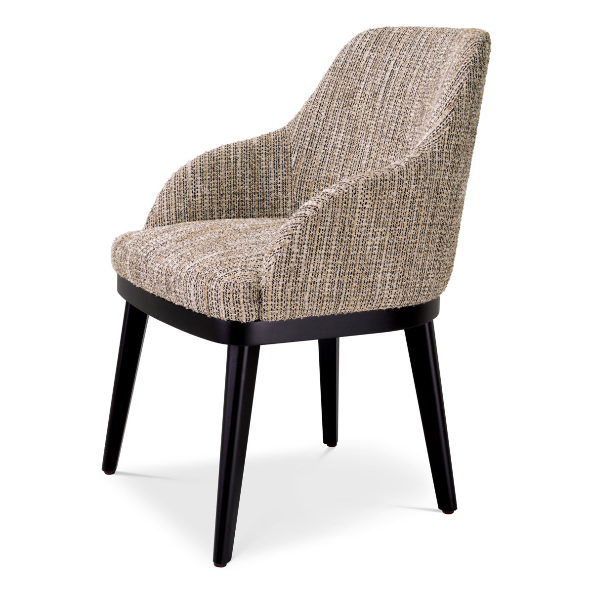 Eichholtz Dining Dining Chair Costa with arm Mademoiselle beige | black legs House of Isabella UK