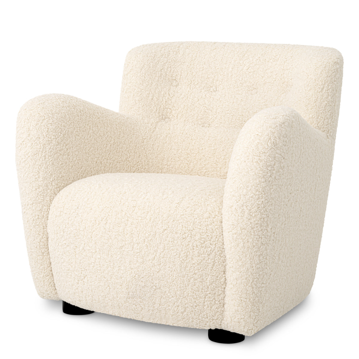 Eichholtz Living Chair Bixby Faux shearling | black feet House of Isabella UK