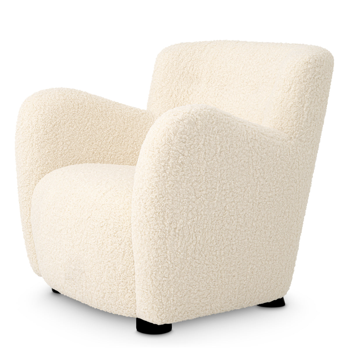 Eichholtz Living Chair Bixby Faux shearling | black feet House of Isabella UK