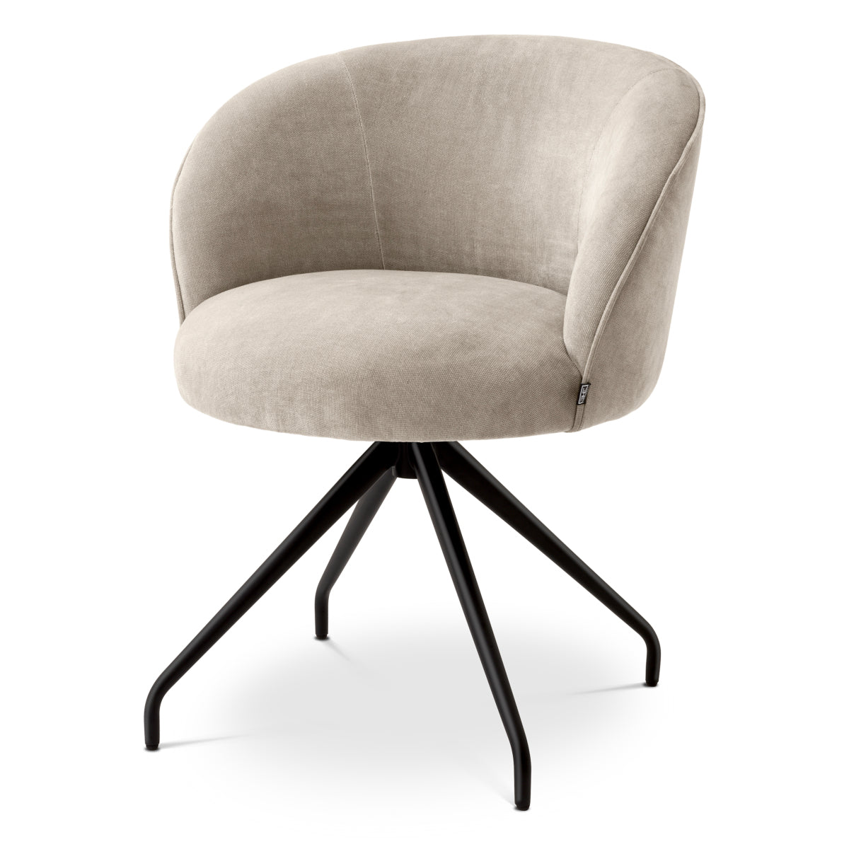 Eichholtz Dining Dining Chair Masters Clarck sand | black finish swivel base House of Isabella UK
