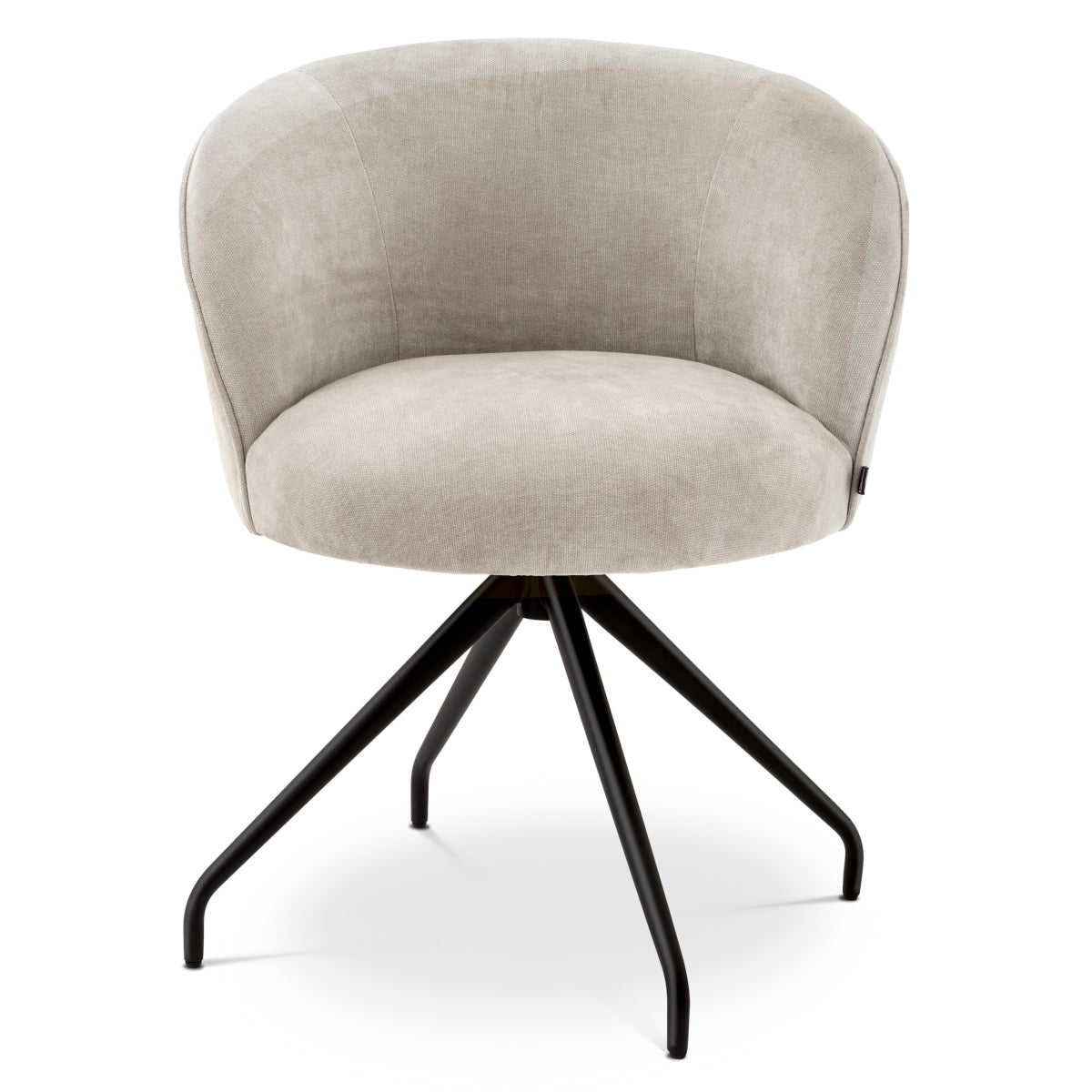 Eichholtz Dining Dining Chair Masters Clarck sand | black finish swivel base House of Isabella UK
