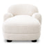 Eichholtz Living Chaise Longue Udine Lyssa off-white | black feet House of Isabella UK