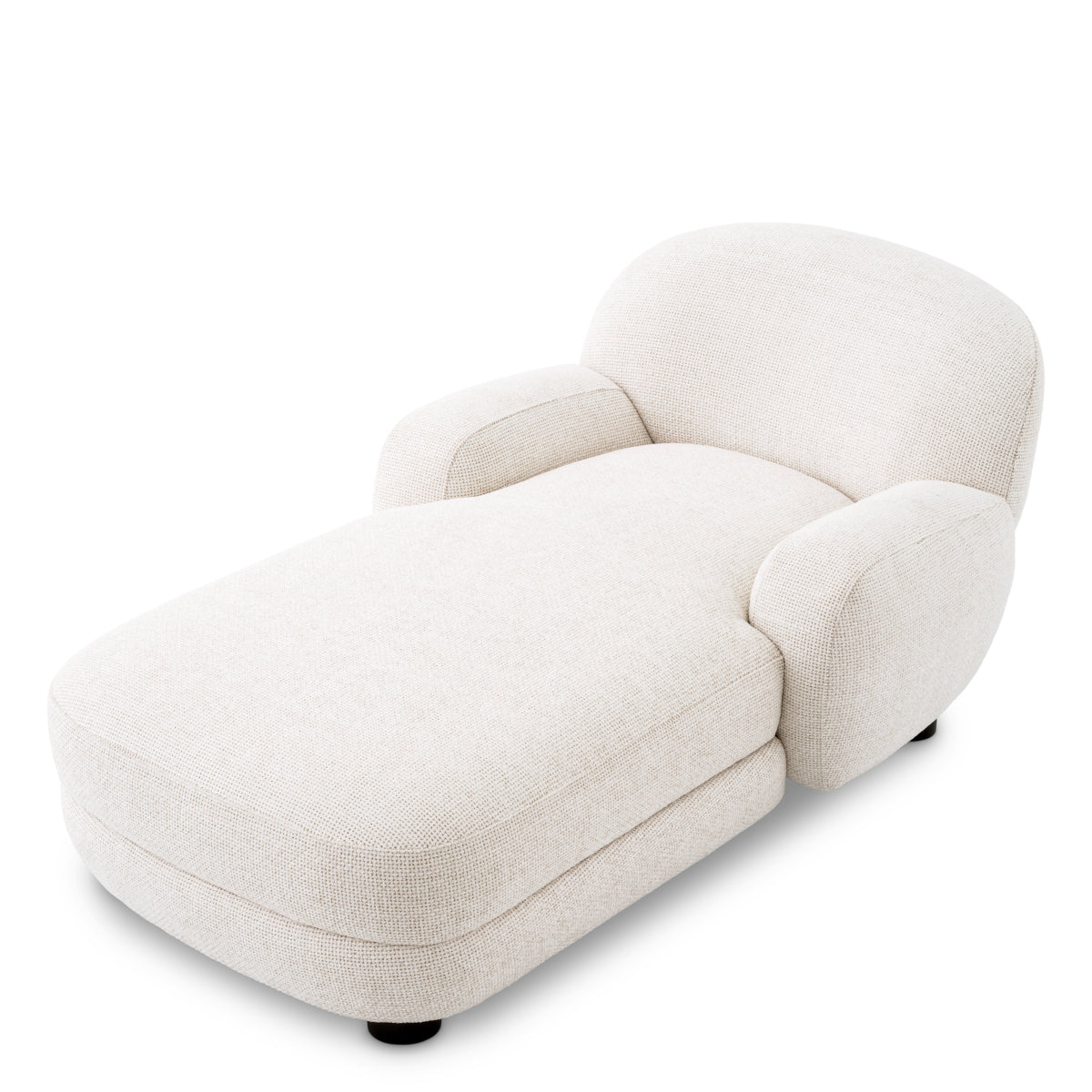 Eichholtz Living Chaise Longue Udine Lyssa off-white | black feet House of Isabella UK