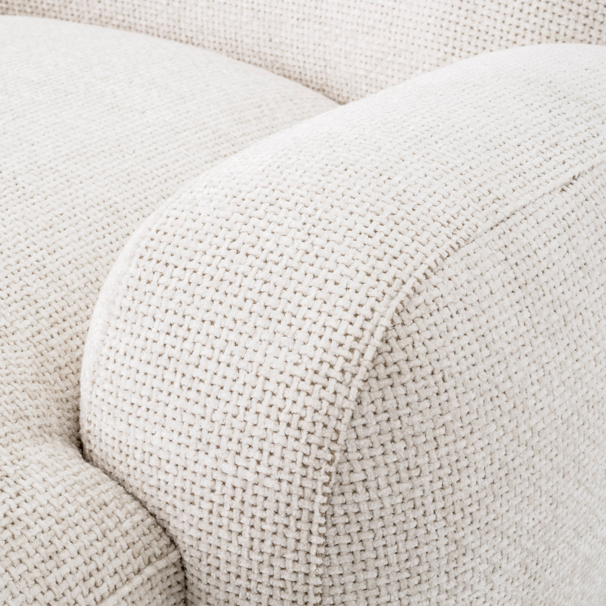 Eichholtz Living Chaise Longue Udine Lyssa off-white | black feet House of Isabella UK