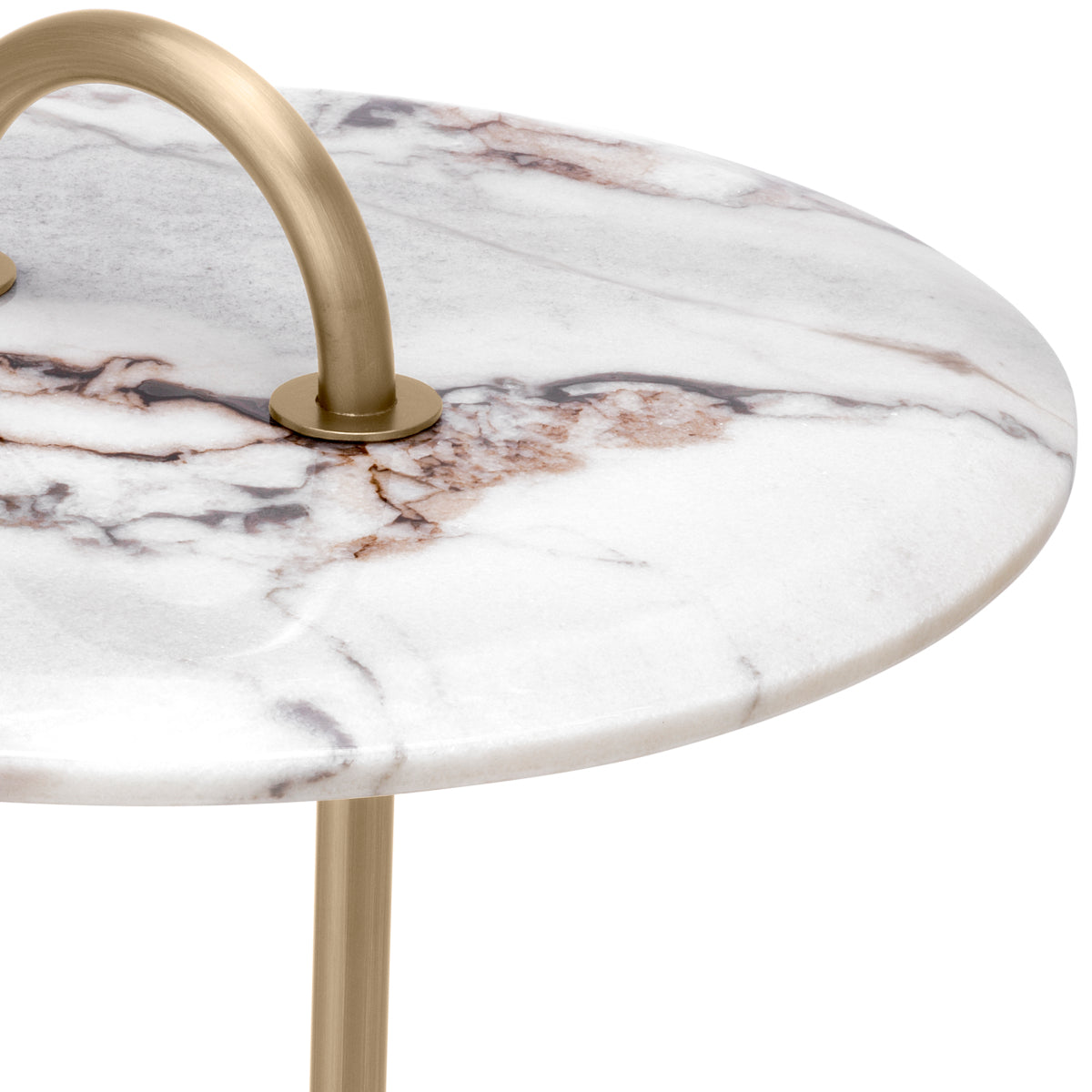 Eichholtz Living Side Table Zappa Brushed brass finish | marble top House of Isabella UK