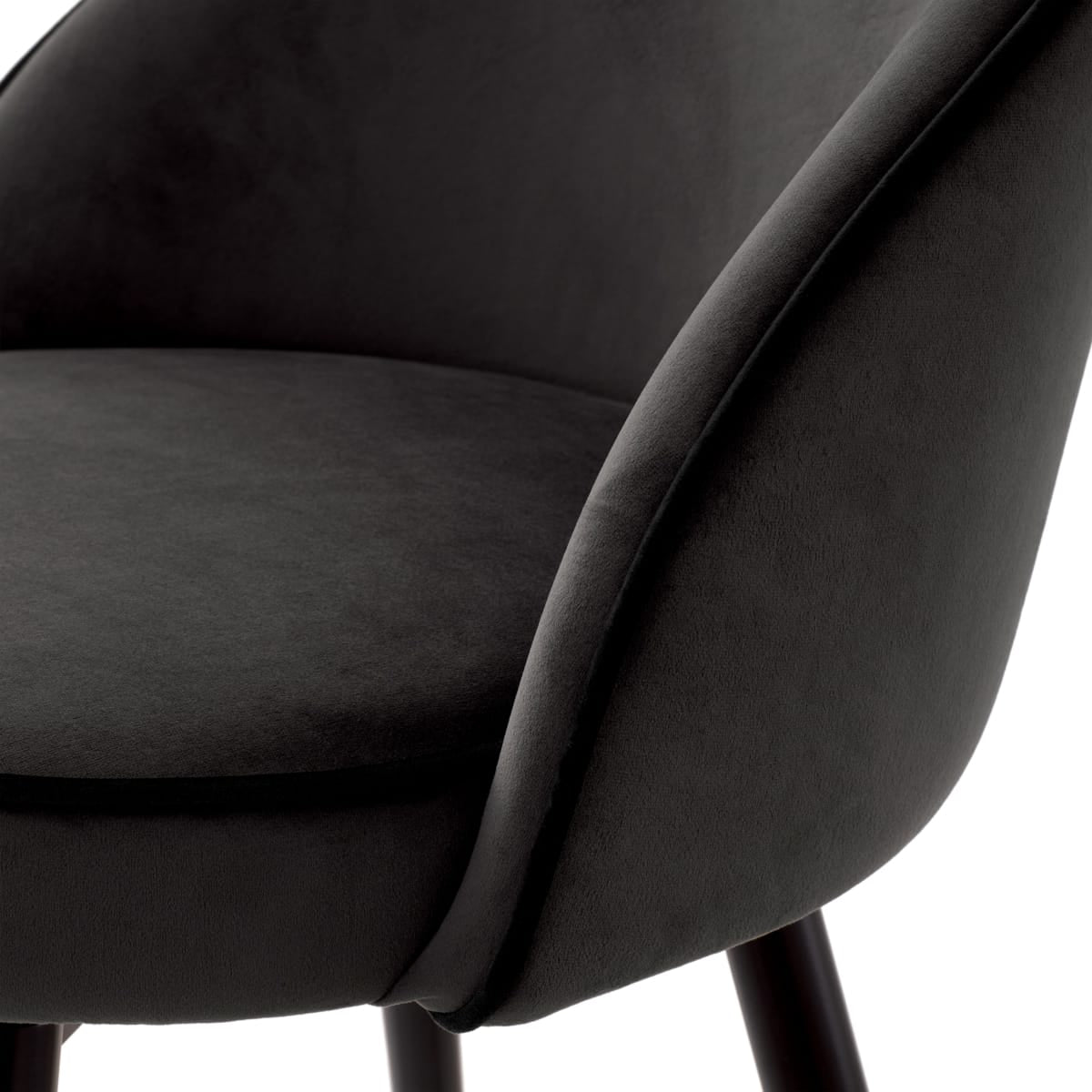 Eichholtz Dining Roche Dark Grey Velvet Bar Stool Cooper set of 2 House of Isabella UK