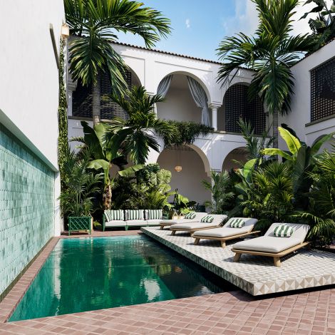 Outdoor Planter Ocean Club