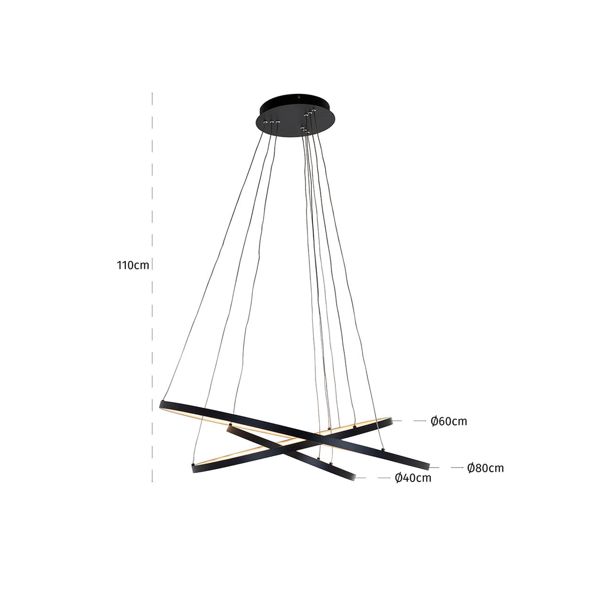 Chandelier Amira black